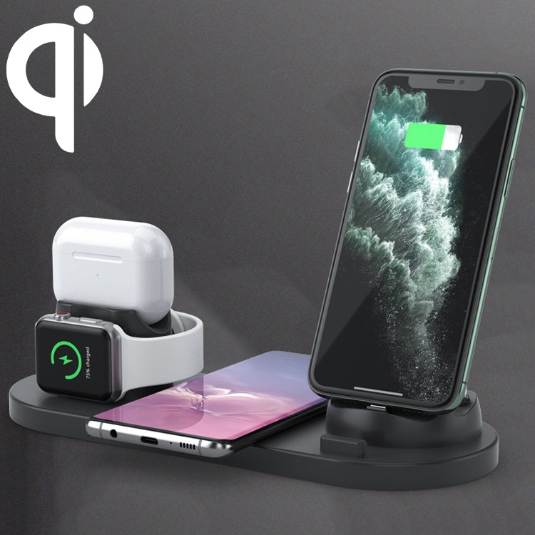 Supporto per caricabatterie wireless standard Qi 6 in 1 da 10 W Supporto per caricabatterie wireless standard Qi 6 in 1 da 10 W